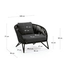 Cally Patio Armchair | Black