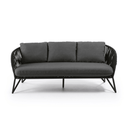 Cally 3 Seater Patio Sofa | Black