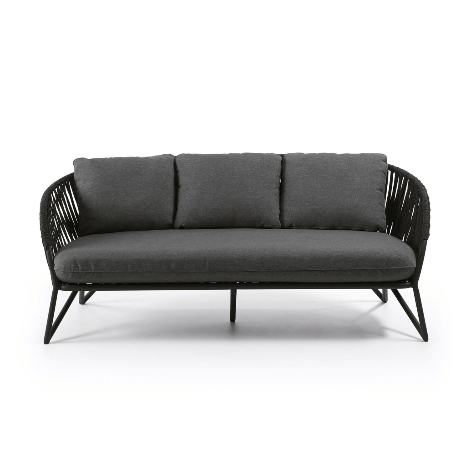 Outdoor sofa black sale
