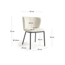 Carly Dining Chair | Ivory Boucle