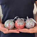Coral Hayes Pananka Aboriginal Christmas Balls Set of 3