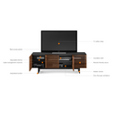 Corridor 8179 Tall Entertainment Cabinet | Natural Walnut