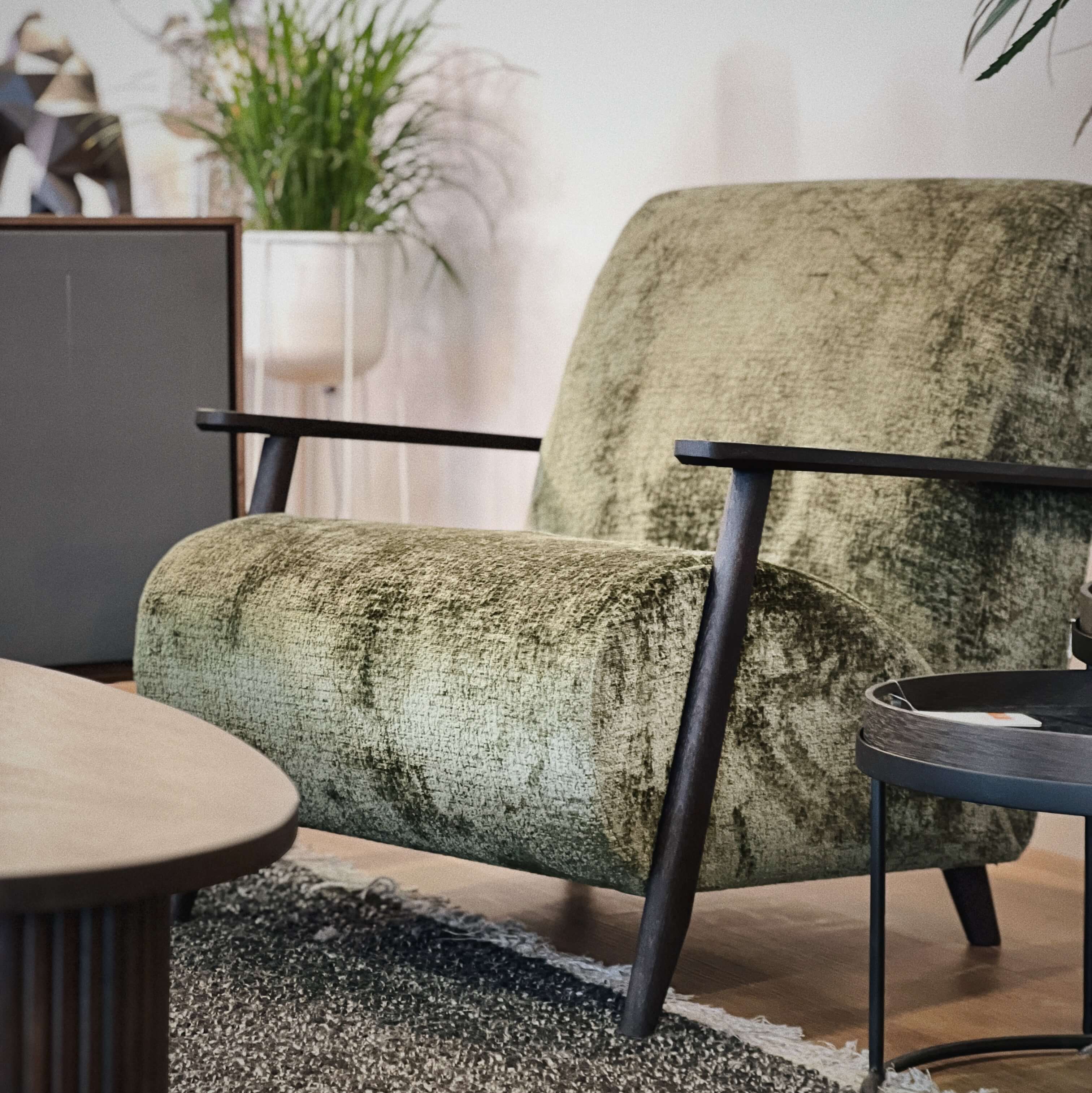 Hugh Armchair Moss Green CLU Living Pty Ltd