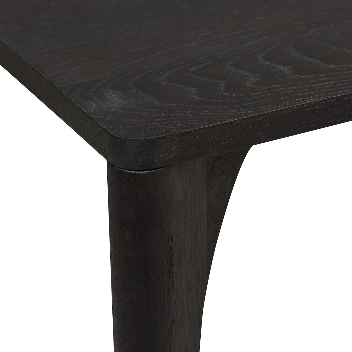 Huxley Curve Dining Table Black Oak CLU Living Pty Ltd