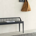 Spindle Bench Seat | Black Oak