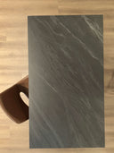 Calan Porcelain Dining Table | Black Sandstone