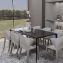 Calan Porcelain Dining Table | Black Sandstone