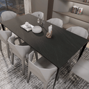 Calan Porcelain Dining Table | Black Sandstone