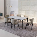 Calan Porcelain Dining Table | Calacatta Oro