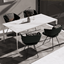 Calan Porcelain Dining Table | Calacatta Oro