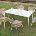 Calan Porcelain Dining Table | Calacatta Oro