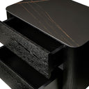 Jamie Bedside Table | Black Marble