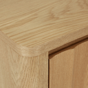 Oliver Fluted Bedside Table | Natural Ash