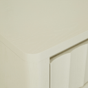 Oliver Fluted Bedside Table | Putty