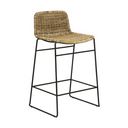 Olivia Bench Barstool | Greywash Rattan