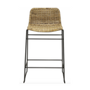 Olivia Bench Barstool | Greywash Rattan