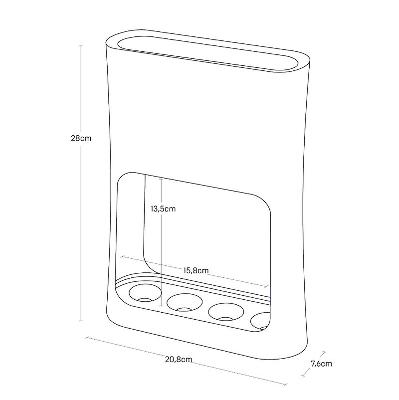 Oval Umbrella Stand Black CLU Living Pty Ltd