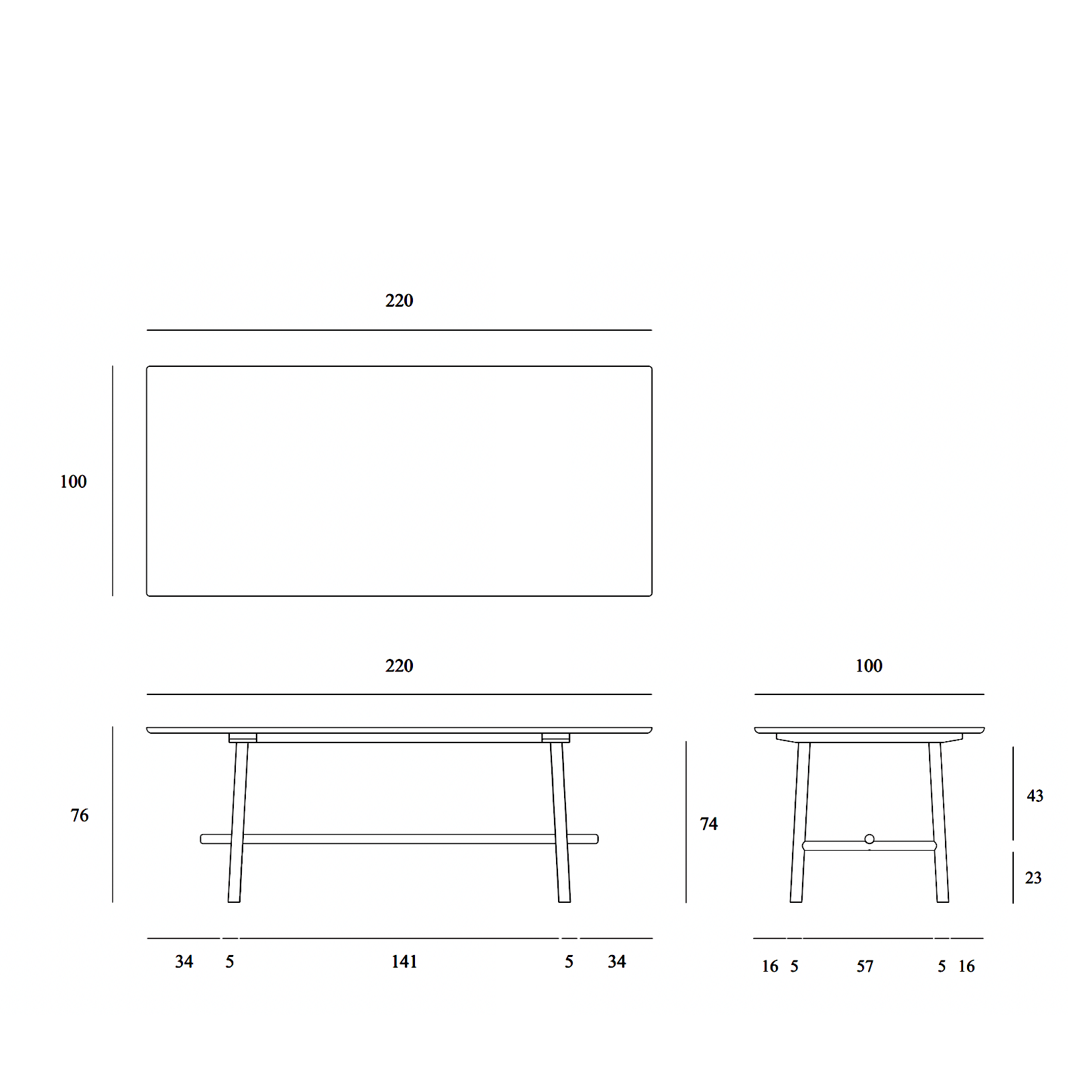Profile Dining Table - CLU Living Pty Ltd