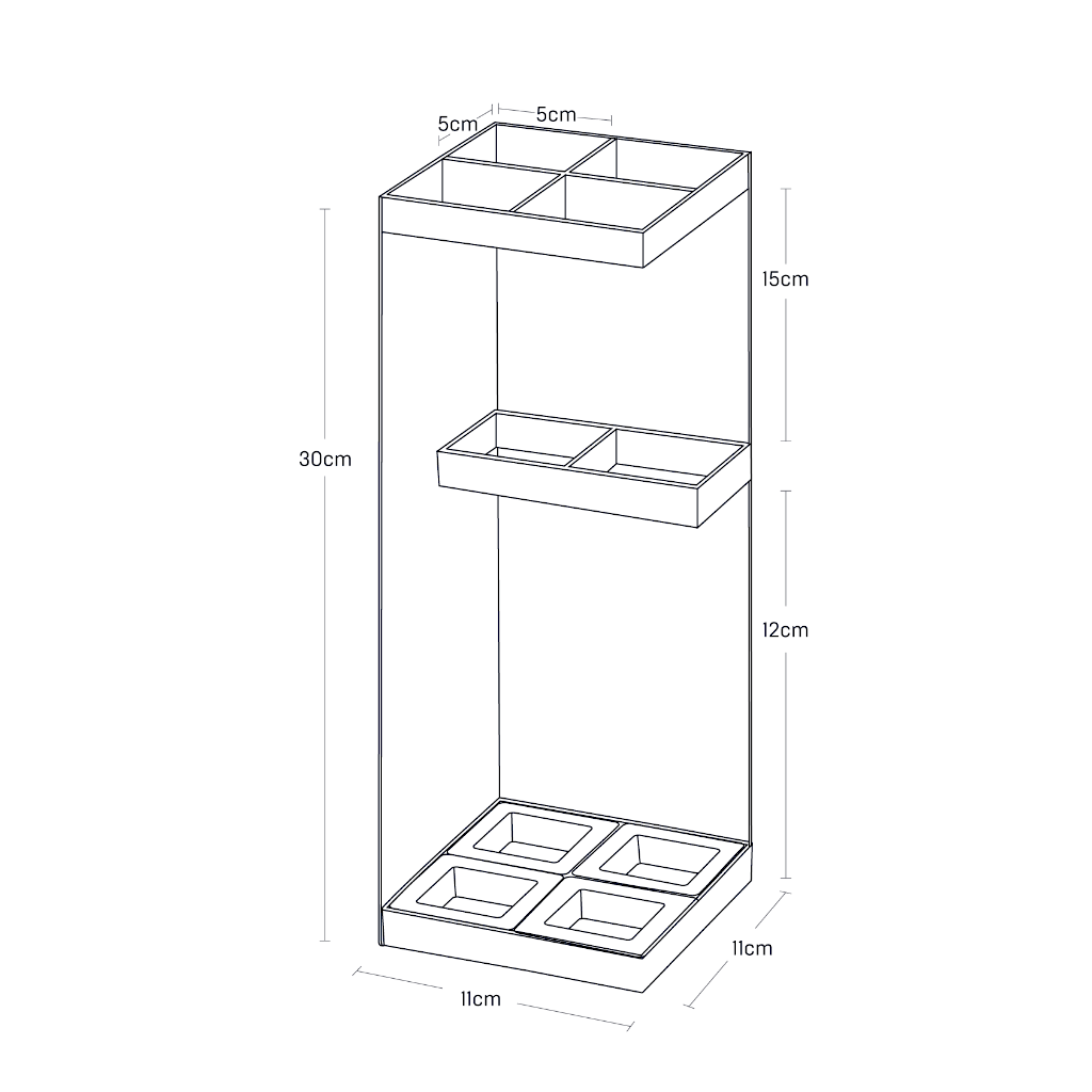Smart Umbrella Stand Black CLU Living Pty Ltd