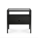 Spindle Bedside Table | Black Oak