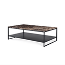 Stone Rectangular Marble Coffee Table | Dark Emperador