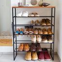 Tower Shoe Rack Console Table | Black