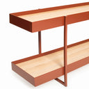 Tray Storage Low Bookshelf | Mungo Rust