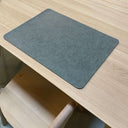 Truman Faux Leather Placemat | Khaki Grey
