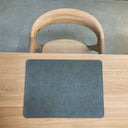 Truman Faux Leather Placemat | Khaki Grey