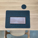 Truman Faux Leather Coaster Set | Black