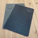 Truman Faux Leather Placemat | Khaki Grey