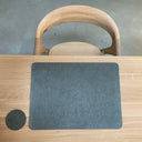 Truman Faux Leather Placemat | Khaki Grey