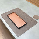 Truman Faux Leather Placemat | Coffee
